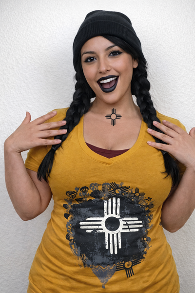 Mustard Fiesta Women's V-Neck