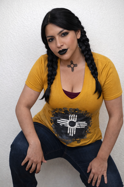 Mustard Fiesta Women's V-Neck