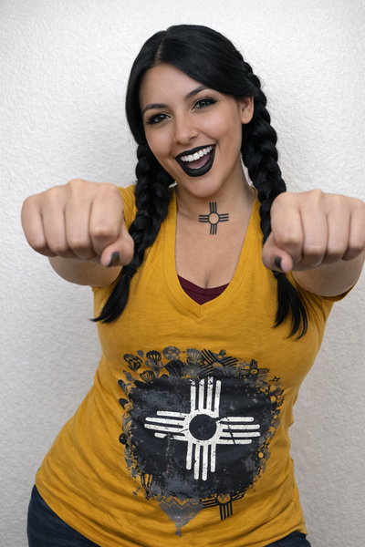 Mustard Fiesta Women's V-Neck