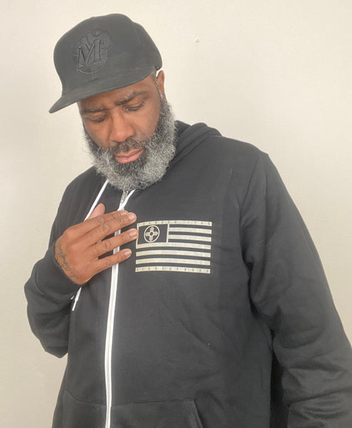 NM16 Black Zip Hoodie