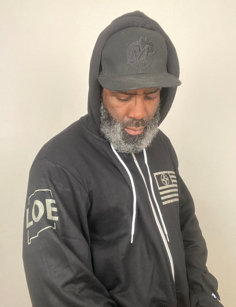 NM16 Black Zip Hoodie