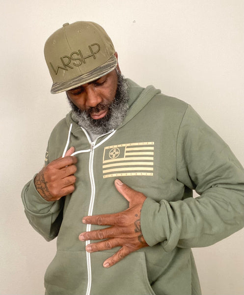 NM16 MilGreen Zip Hoddie