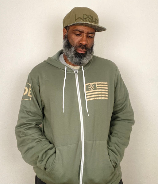 NM16 MilGreen Zip Hoddie