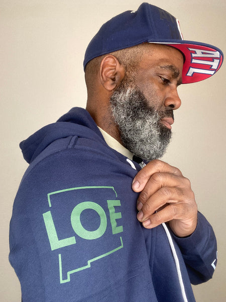 Navy Downtown ABQ Zip Hoodie