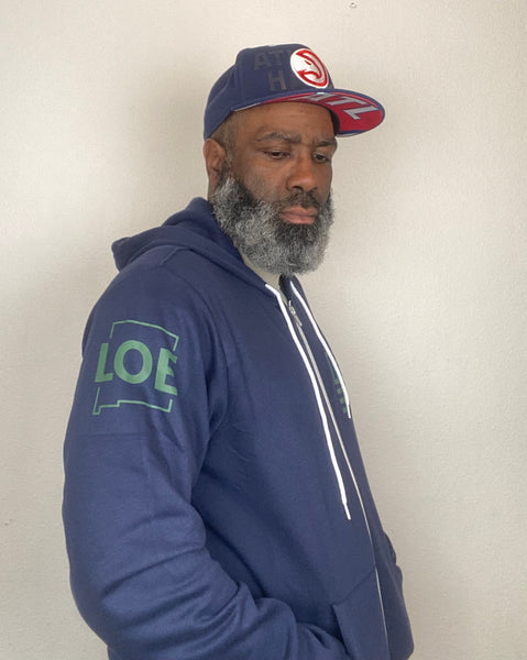 Navy Downtown ABQ Zip Hoodie