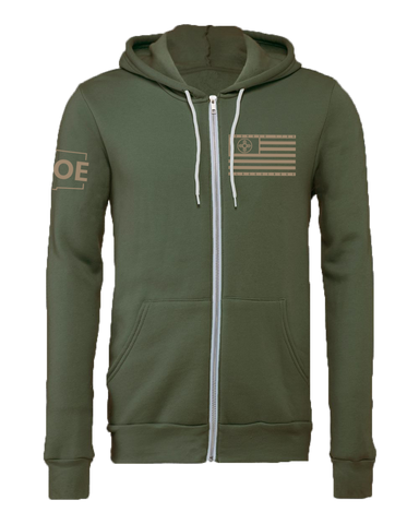 NM16 MilGreen Zip Hoddie