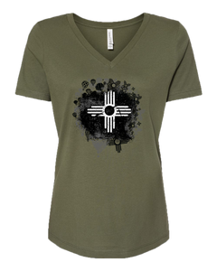 Military Fiesta Women's V-Neck