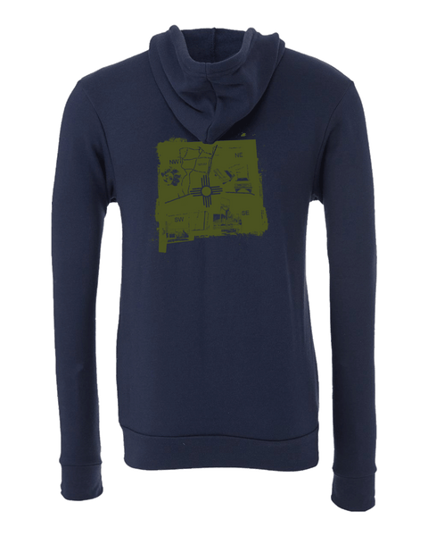 Navy Downtown ABQ Zip Hoodie