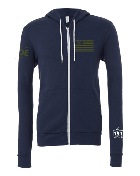 Navy Downtown ABQ Zip Hoodie