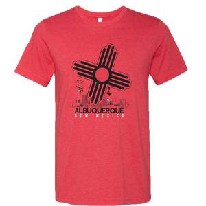 ABQ NM 1706 Red Tee