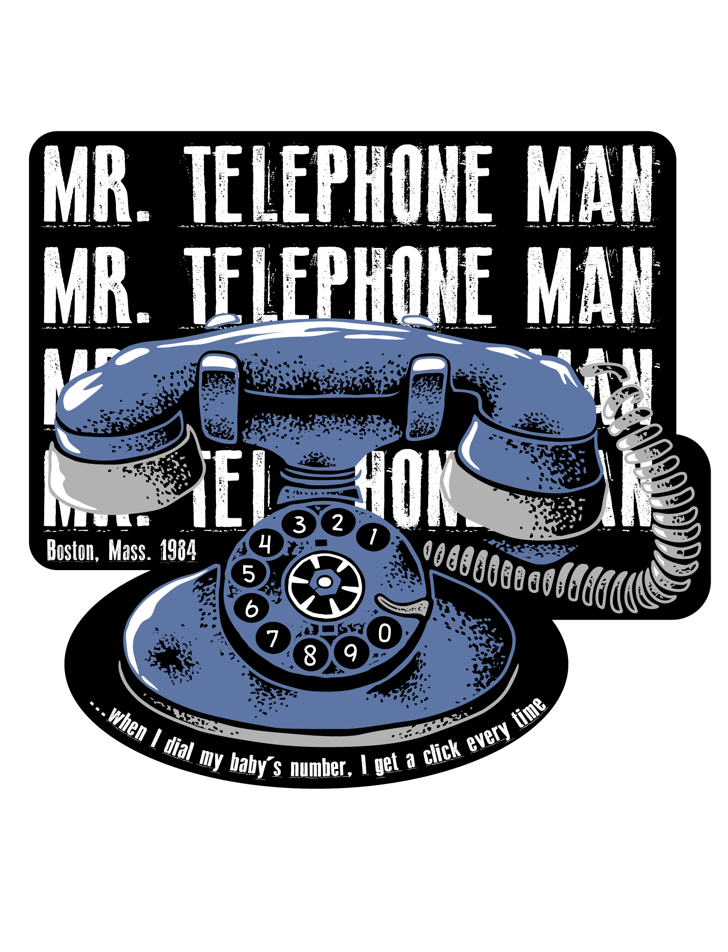 Mr. Telephone Man Sticker