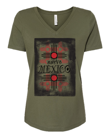 Military Nuevo Mexico Women's V-Neck